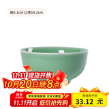 龙泉青瓷米饭碗陶瓷新款创意中式餐具家用加厚吃饭碗大号面汤碗喝粥碗小碗 5.5英寸梅子青碗