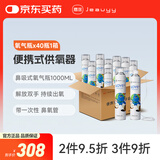 嘉医氧气瓶鼻吸式1000ml*40瓶/箱便携式氧气呼吸器孕妇家用吸氧器