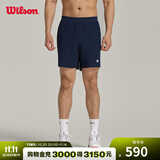 威尔胜（Wilson）官方夏季男士TOURNAMENT运动梭织网球裤7寸运动短裤 WM00299411DBC-海军蓝 L /180/88A