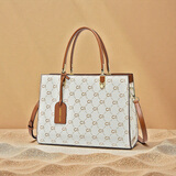 路易生活 LOUIS'S LIFE商务通勤手提包女大容量轻便耐磨单肩斜挎两用简约女包 白色