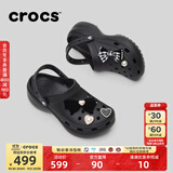 CROCS卡骆驰厚底云朵洞洞鞋时尚百搭户外沙滩鞋女鞋|206750 黑色-001(含智必星) 39 (250mm)
