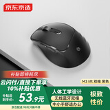 京东京造M3 Lift 无线蓝牙双模鼠标人体工学 中小手2.4G轻音办公mac苹果电脑笔记本台式机 非对称造型 墨影
