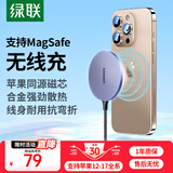 绿联【适用iPhone17】无线充电器MagSafe磁吸快充苹果16/15/14/13ProMax/PLUS手机耳机桌面充电板