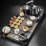 初伍功夫茶具烧水壶一体全自动实木茶盘套装高档茶台陶瓷泡茶整套家用