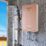 格林姆斯（GLEMOS）电热水器 速热家用卫生间洗澡智能恒温三模双胆动态高温大水量热水器 16L 5500W 金色