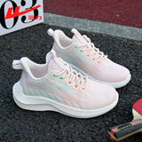 回力女鞋秋冬季新款运动鞋女软底休闲鞋厚底跑步鞋子女 渐变粉绿 36