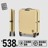 JOLLYING超薄11CM可折叠行李箱登机拉杆箱男女放缝隙省空间伸缩密码旅行箱 茴香黄【加厚PC箱壳】 20英寸 lite-登机箱【三边115CM】