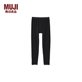 无印良品（MUJI）男式 使用了棉的冬季内衣 长紧身裤 男士保暖秋季款 线裤 家居裤 黑色 S (165/72A)