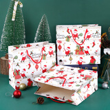 TaTanice 圣诞礼品袋5个装圣诞节礼袋圣诞礼物袋手提袋平安夜零食袋包装袋