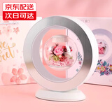 赟娅磁悬浮永生花台灯情人节圣诞节生日礼物送女友女生实用高级感小众 永恒的爱【悬浮自转】拉丝银