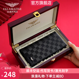 法莱阿玛尼（FALAMAONE）钱包男士短款头层牛皮轻奢商务多卡位钱夹送男友老公父亲生日礼物 QB1521-3 头层牛皮【实木礼盒】