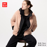 优衣库女装长绒摇粒绒拉链茄克/长袖外套夹克470137 11 粉红色 XL