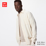 优衣库男女装法兰绒衬衫长袖衬衣纯棉薄外套25新款478118 480773 478118/01乳白色 XL