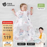 贝肽斯婴儿睡袋夏季空调房宝宝睡袋新生儿童一体防踢被幼儿防惊跳纱布被 【短袖】（前2后2  30℃+）赤兔 L码 建议身高80-95cm年龄1.5-3岁