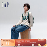 Gap男女装春秋LOGO美式复古连帽法式圈织软卫衣892186 米黄色 175/96A(L)亚洲尺码