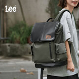 Lee户外双肩包男登山旅行包大容量背包女学生书包16寸电脑包 墨绿色