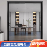 门家长极窄厨房推拉门 客厅长虹玻璃移门 阳台三联动钛镁铝合金吊轨隐藏式隔断门 16*35推拉/㎡