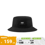 VANS范斯官方 男女情侣渔夫帽经典LOGO运动休闲滑板初学者 黑色 S/M头围:58cm