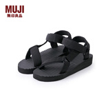 无印良品（MUJI）男女通用 波型鞋底 布带凉鞋(男士/女士) 无性别男款女款休闲凉鞋 黑色 3S 46 码/XXL 280mm（3.0）