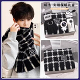 斐礼物饰生日礼物送男士男生朋友实用的暖心创意2025新款圣诞节礼盒保温杯 黑色格子围巾+保温杯+手套+暖手宝+挂件 450ml