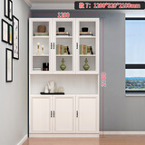 强象书房旋转转角电脑书柜一体桌多功能组合家用书桌办公写字桌FL-204 款式7：1200*320*2100