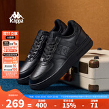 KAPPA卡帕男鞋板鞋男秋冬新款透气小白鞋子男百搭休闲鞋情侣跑步运动鞋 黑色 35