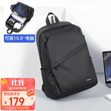 POLO双肩包男大容量男士背包学生书包15.6英寸电脑包商务旅行包 黑色