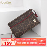 金利来女包百搭时尚女士手拎包手拿包休闲钱包送妈妈女朋友礼物 啡色