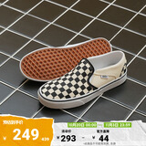 VANS范斯官方 Asher黑白棋盘格夏日一脚蹬女鞋帆布鞋 黑白棋盘格(男款) 39