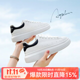 奥古狮登小白鞋女2025新款百搭休闲白色板鞋子女军训运动鞋女舒适轻便女鞋 10216白黑【四季款】 36