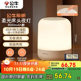 公牛（BULL）床头母婴夜灯起夜喂奶氛围灯柱形三档色温无极调光充电款6000mAh