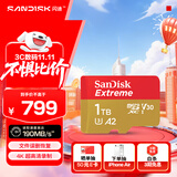 闪迪（SanDisk）1TB TF(MicroSD)内存卡 4K极速金卡A2 V30 U3行车记录仪 运动相机无人机 监控存储卡 读190MB/s