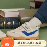 PONY波尼运动鞋童鞋经典高弹防滑软底舒适透气魔术贴易穿脱休闲鞋 234K1SO58NB 白/蓝 26 适合脚长约158~160mm