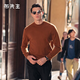 布先生佟大为明星同款春秋可机洗毛T羊毛衫男士毛衣纯色针织打底衫 【小高领】暖焦糖 3XL /190