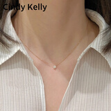 Cindy Kelly高级感精致项链女实用轻奢走心锁骨链生日母亲节礼物实用送妈妈 一颗钛金小钻【送老婆女友实用高档】