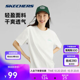 斯凯奇（Skechers）夏季男女情侣同款缤纷休闲系列透气半袖针织短袖T恤