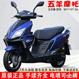 五羊全新款踏板车摩托车燃油原装整车电喷可上牌省油男女款外卖车 五羊牌一代高配 磨砂蓝