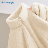 真维斯（JEANSWEST）双面摇粒绒外套女秋冬2025新款保暖抓绒衣内胆珊瑚绒加绒加厚上衣