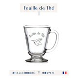 LA ROCHERE法国制造LA ROCHERE玻璃带柄马克杯茶杯咖啡果汁杯热巧蜜蜂凡尔赛 Feuille de The 275毫升