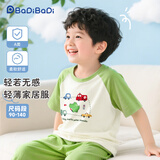 巴帝巴帝童装2026新款儿童短袖家居服套装中袖中裤空调服宝宝夏装纯棉睡衣