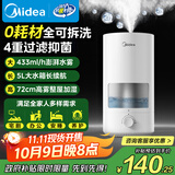 美的（Midea）空气加湿器大雾量家用卧室取暖补水仪小型净化除菌喷雾器宿舍实用超声波雾化器国家补贴SC-3D50