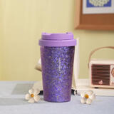 乐扣乐扣（LOCK&LOCK）【三八节礼物】钛杯内外纯钛保温杯咖啡杯高档礼物户外/野餐/露营 紫色 400ml