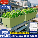 原起点花盆长方形霍伦种植盆2个阳台种菜箱大号多肉疏菜草莓种菜盆花箱