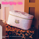野兽派家居（tbh）三丽鸥Hello Kitty手提大容量旅行绗缝化妆包洗漱包 Hello Kitty中号旅行绗缝化妆包 粉色豹纹