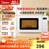 美的（Midea）变频小清新微波炉 液晶屏幕 磨砂面板 小型20L家用 匠心工艺（PM2002）