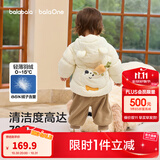 巴拉巴拉童装儿童羽绒服宝宝2025新款冬季婴儿轻薄外套男童女童上衣反季萌 奶白小熊 100 （充绒量42g）