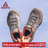 悍途透气登山鞋低帮防滑耐磨爬山鞋四季网面新款舒适减震户外徒步鞋 沙色/浅粉609-女 38