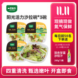 一号农场活力蔬菜沙拉碗6种蔬菜开盒即食轻食健身代餐160g*3碗源头直发