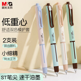 晨光（M&G）文具考试按动中性笔黑色0.5mm优品小细精学生刷题练字商务办公书写专用ST头2支装AGPH8024A-ZZ