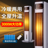 中普斯特冷暖两用空调扇暖风机塔扇家用制冷制热可移动空调一体机冬客厅卧室热风机浴室取暖神器 【至尊钻石银】四室两厅/大客厅 手机远程 冷暖两用